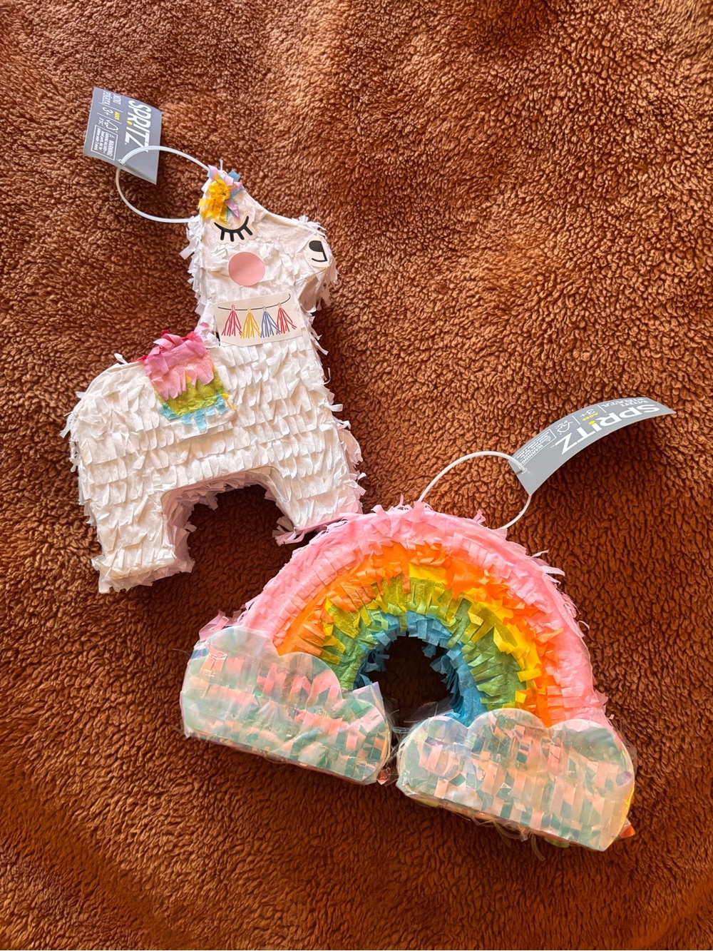 Spritz Mini Llama Pinata & Mini Rainbow Pinata